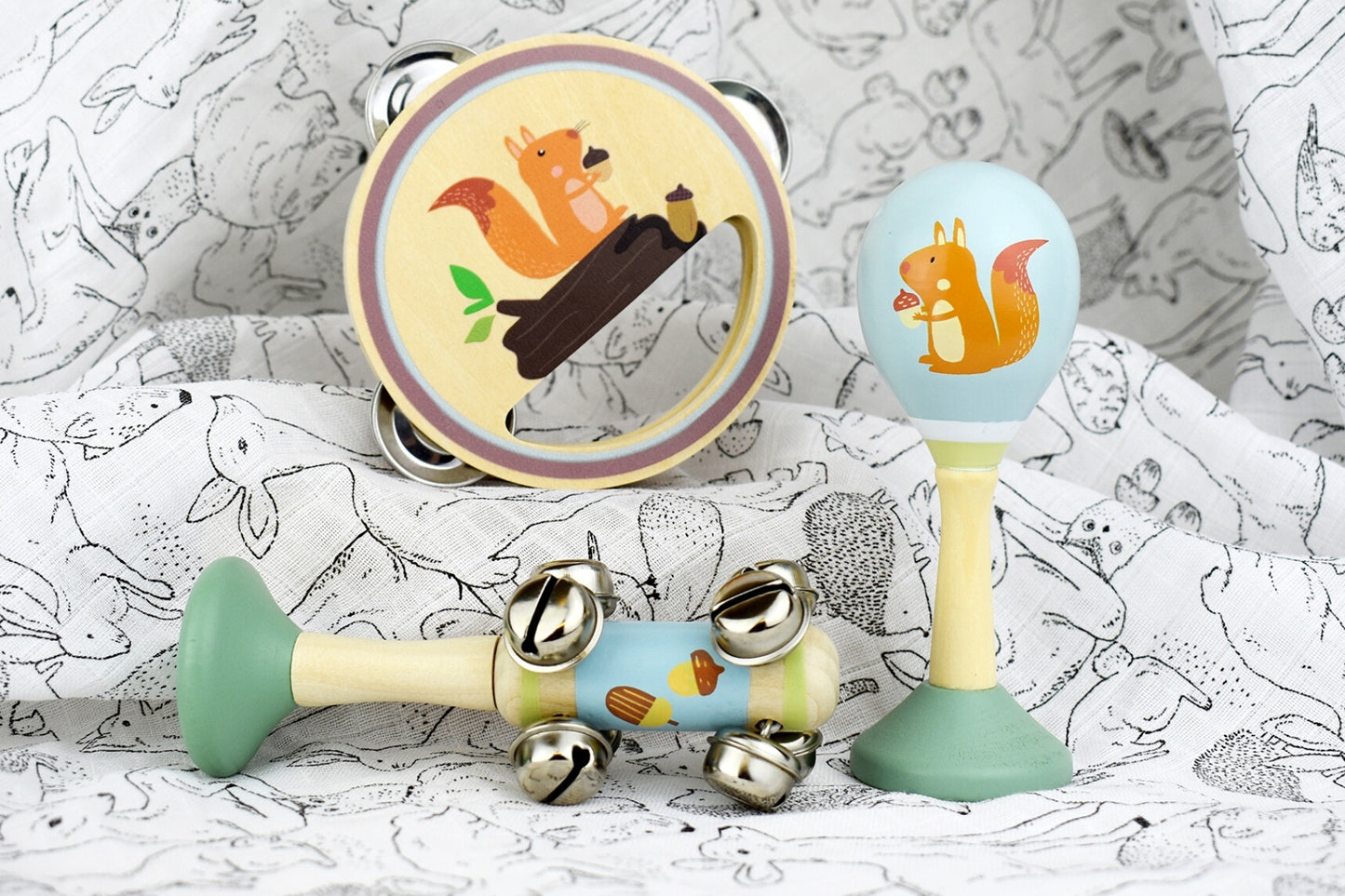 Squirrel Wooden Musical Set