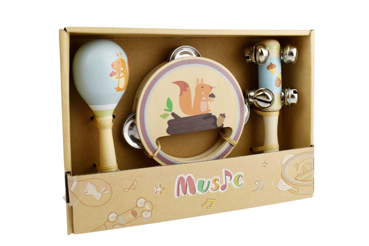 Squirrel Wooden Musical Set
