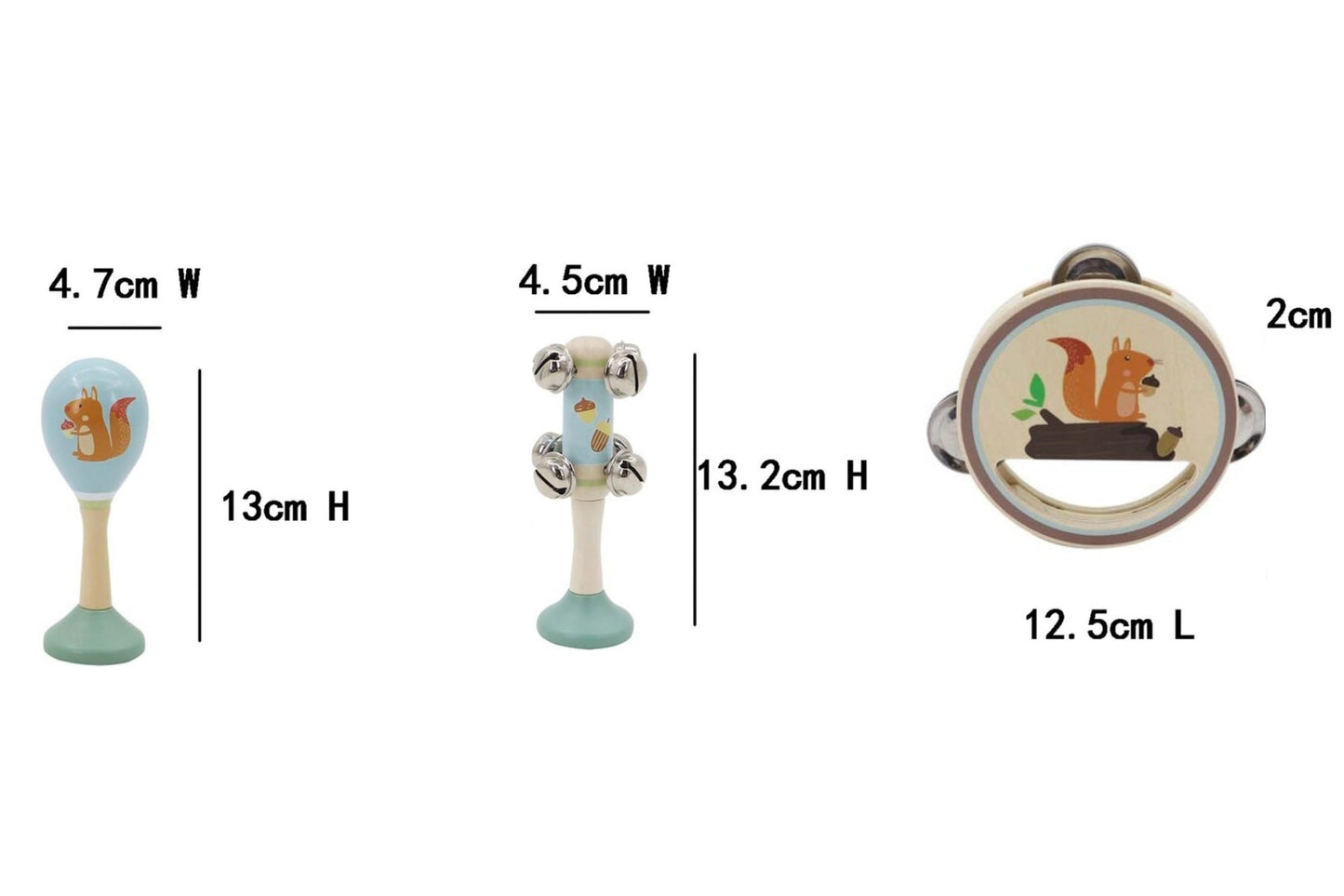 Squirrel Wooden Musical Set