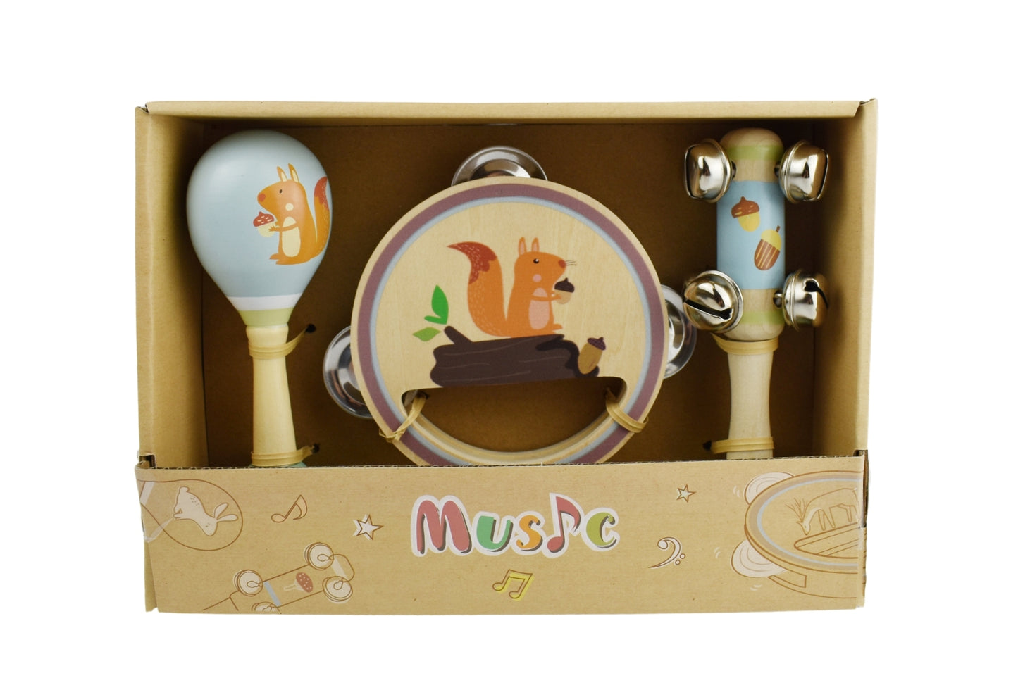 Squirrel Wooden Musical Set