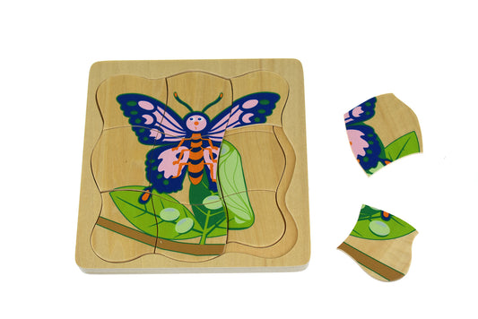 Butterfly 4 Layers Wooden Puzzle