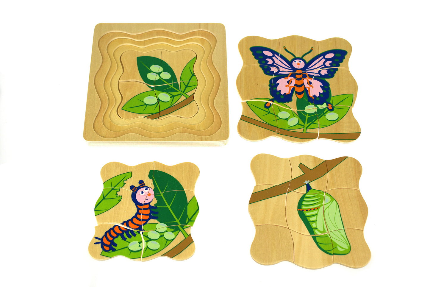 Butterfly 4 Layers Wooden Puzzle