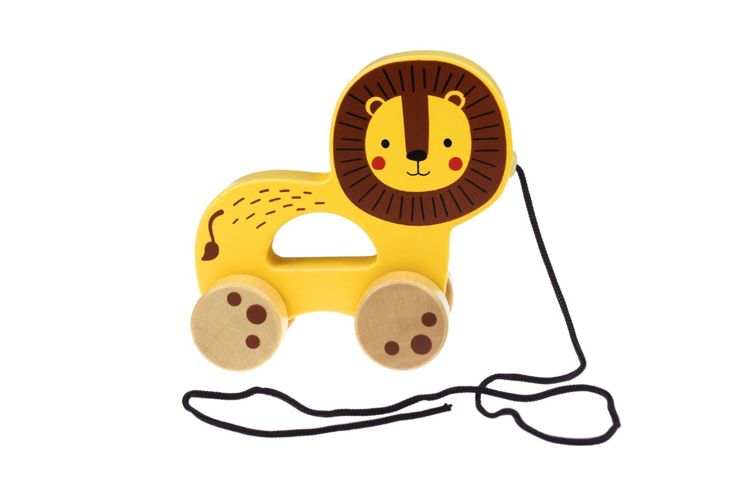 Wooden Pull Along Lion