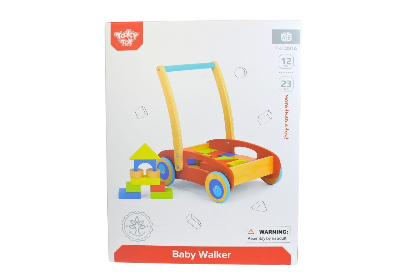 Wooden Baby Walker with Blocks