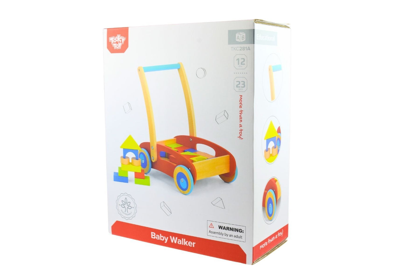 Wooden Baby Walker with Blocks