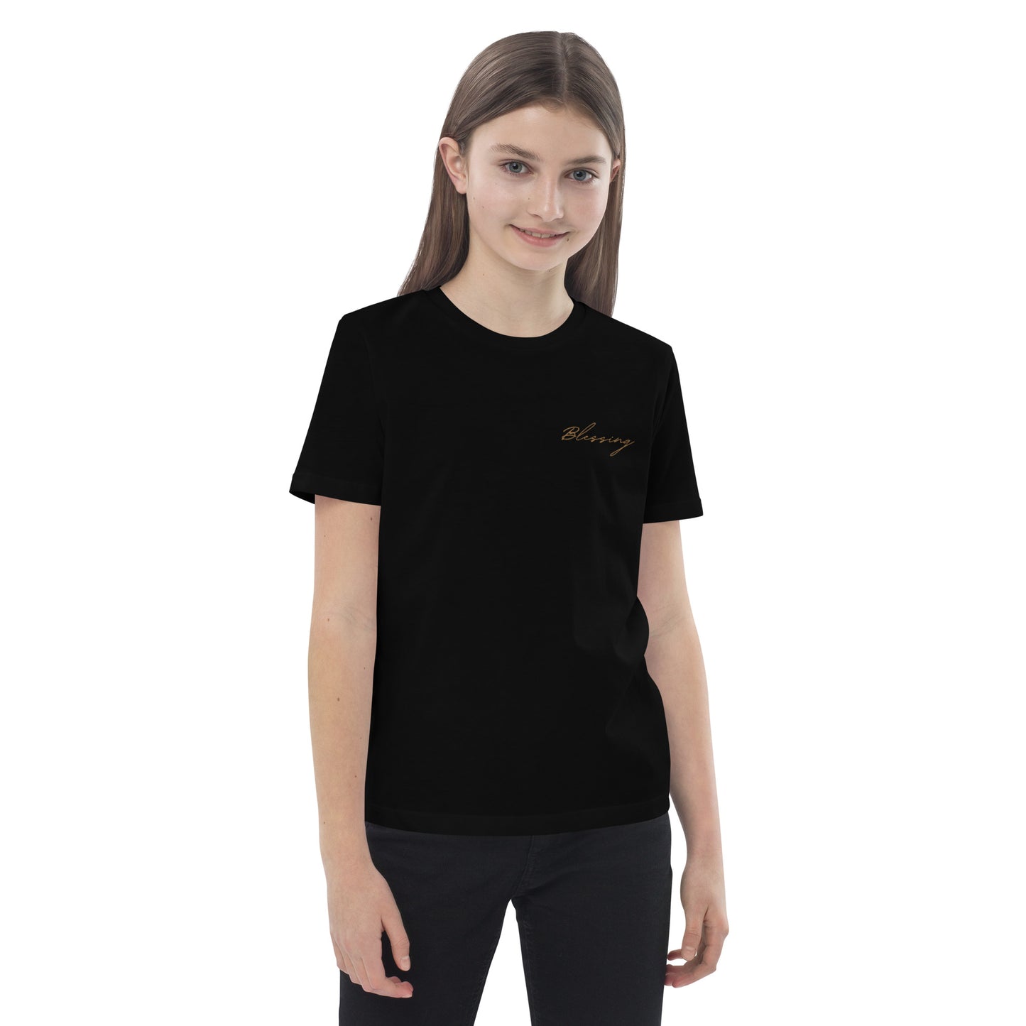 Blessing Embroidered Organic Cotton Kids T-shirt