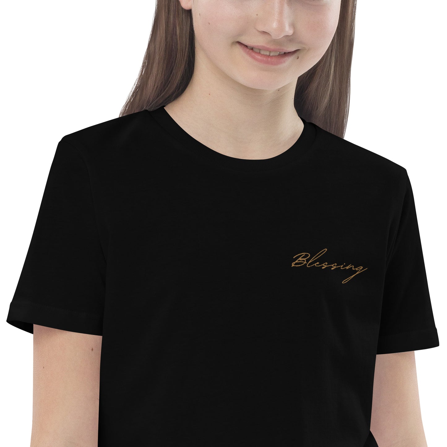 Blessing Embroidered Organic Cotton Kids T-shirt