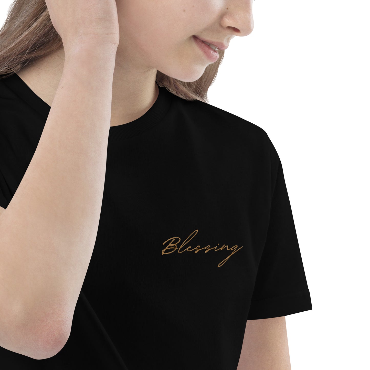 Blessing Embroidered Organic Cotton Kids T-shirt