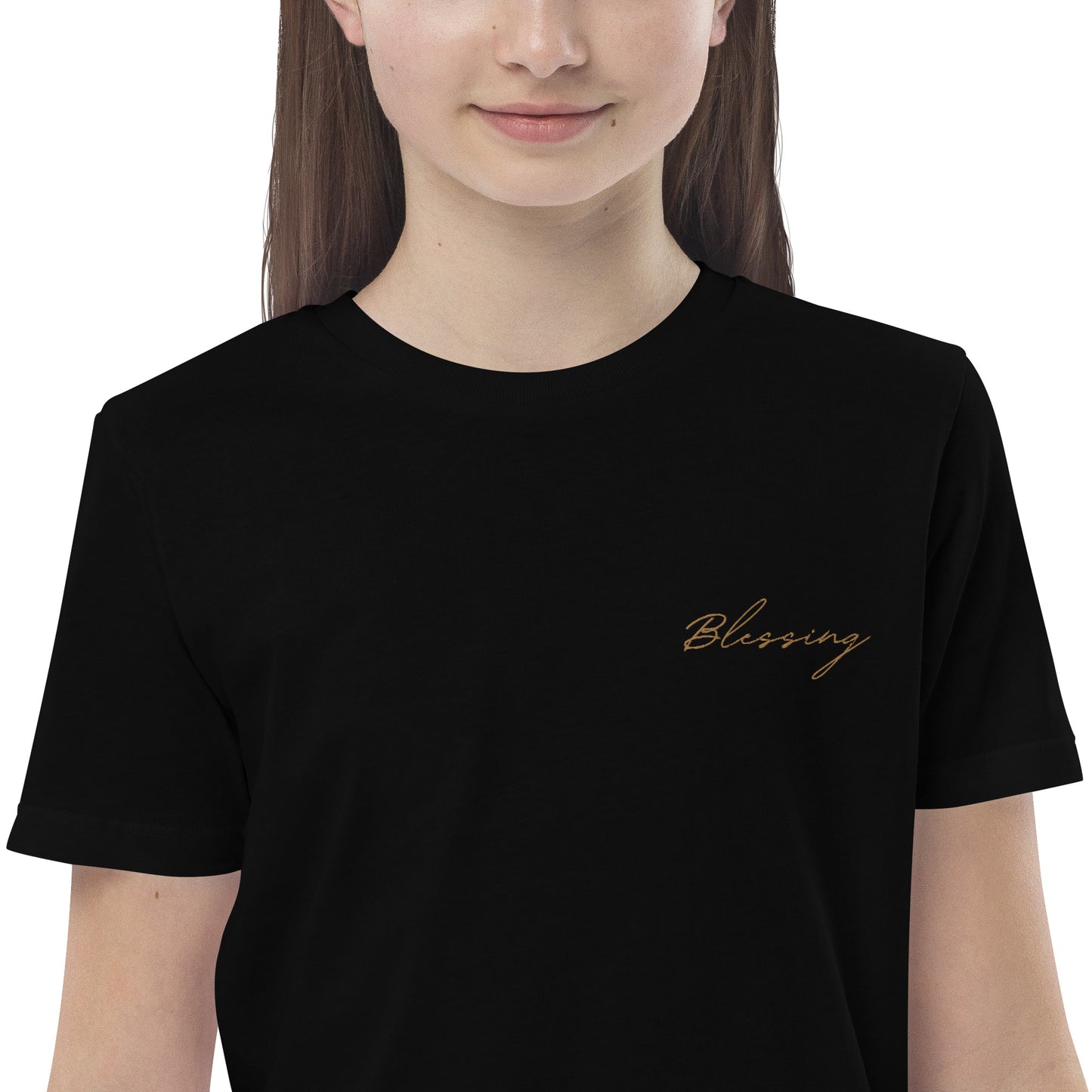 Blessing Embroidered Organic Cotton Kids T-shirt