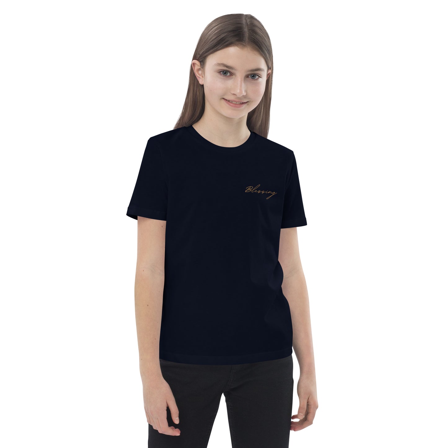 Blessing Embroidered Organic Cotton Kids T-shirt