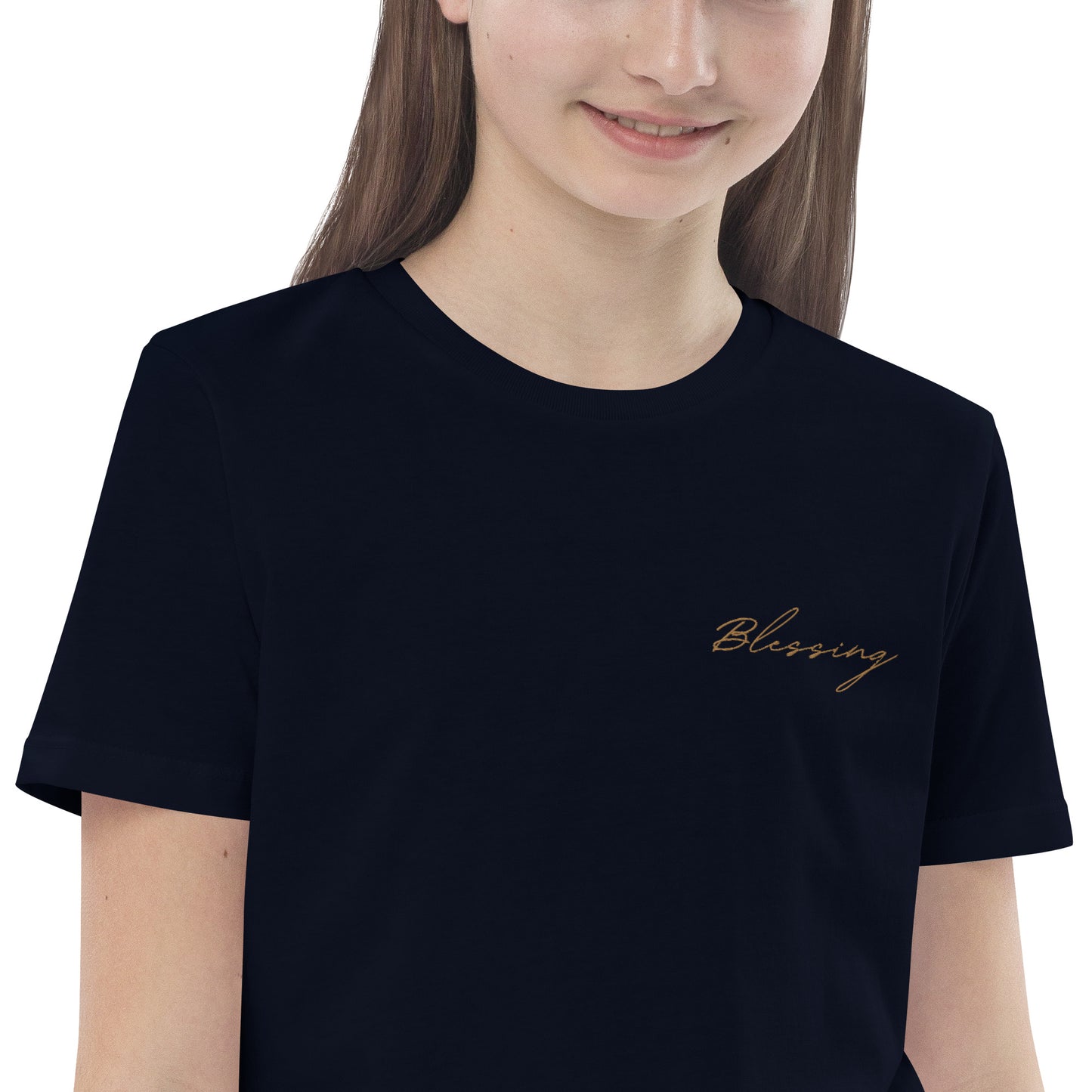 Blessing Embroidered Organic Cotton Kids T-shirt