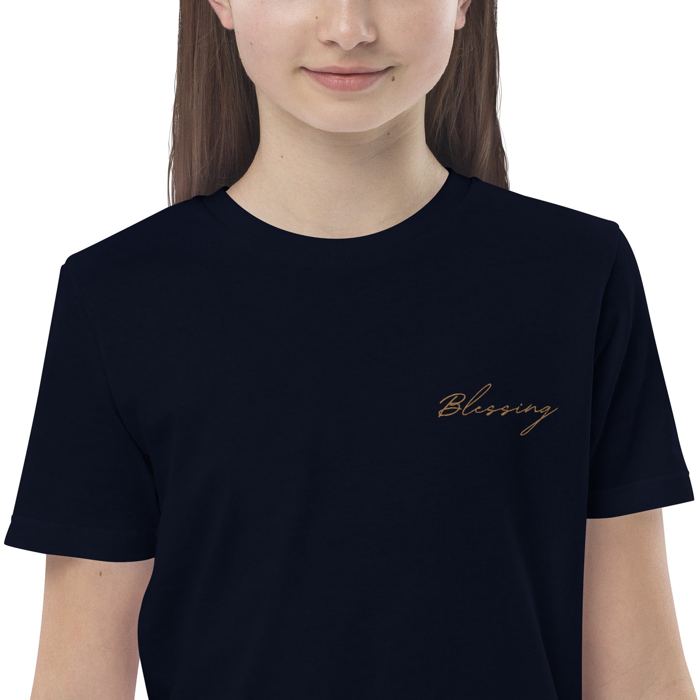 Blessing Embroidered Organic Cotton Kids T-shirt